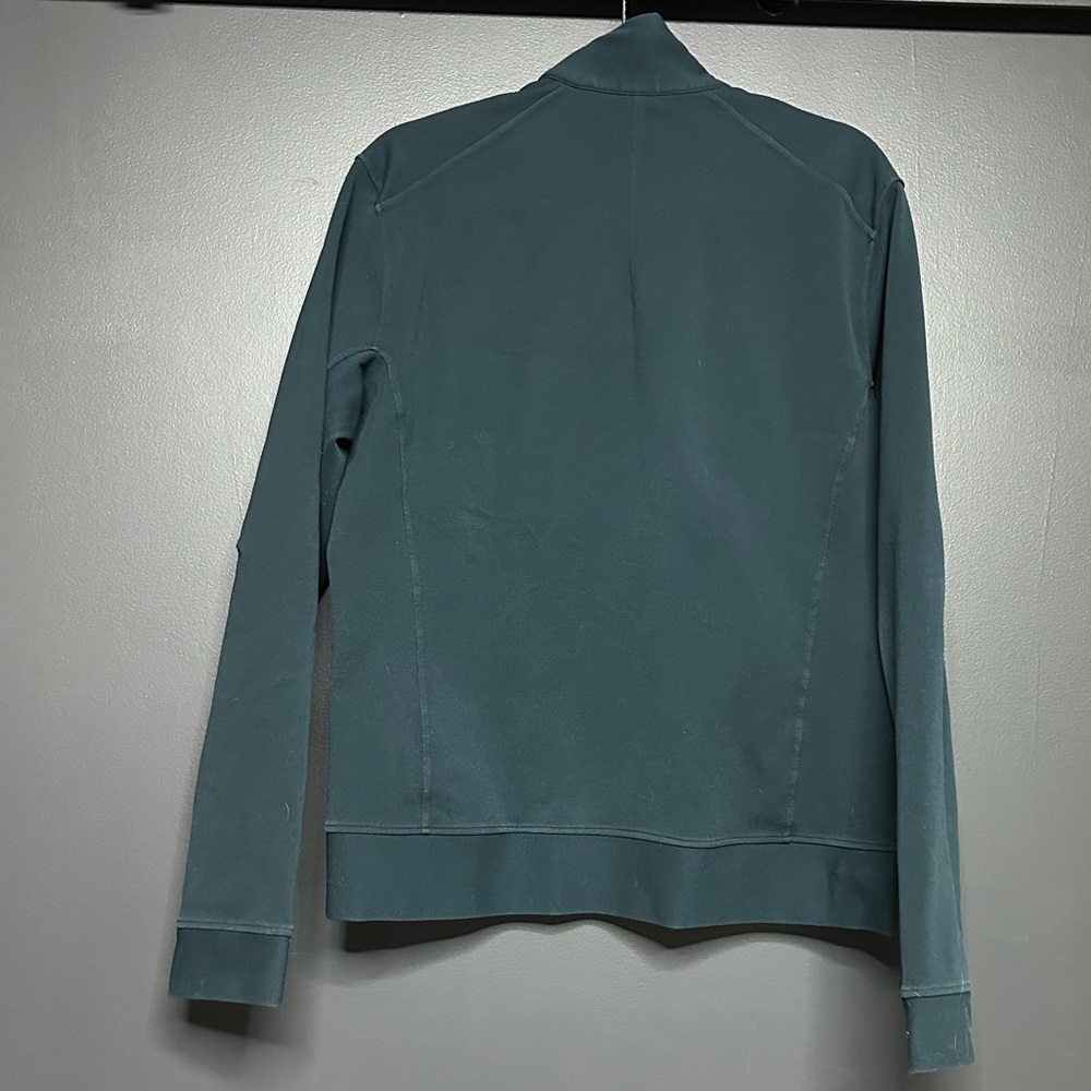 Lululemon Sojourn Track Jacket Zip Performance Stretch M Nocturnal Teal - Picture 5 of 5